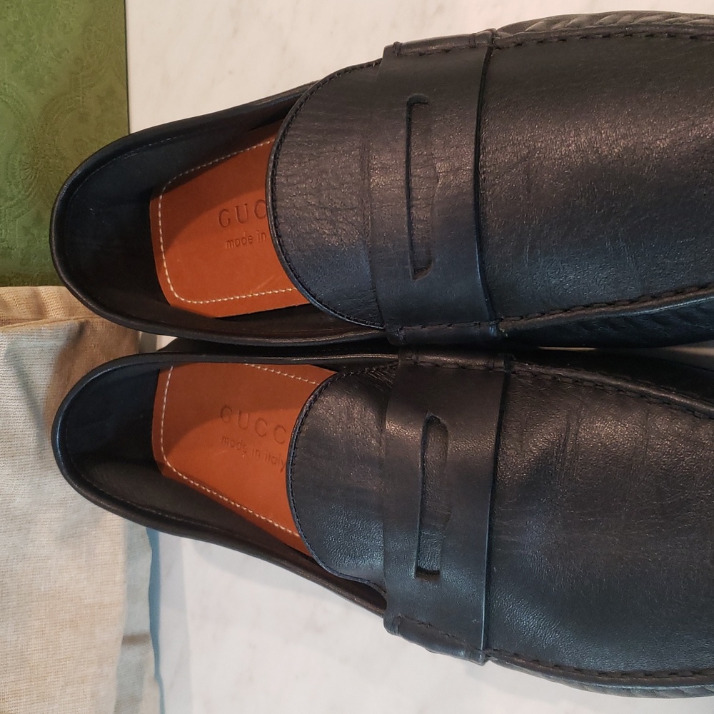 Gucci Black Leather Loafers for Men Size 8.5 NWOT - Picture 10 of 10